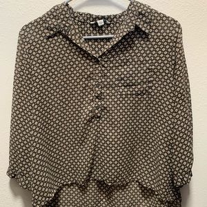 American Eagle sheer boxy top (high/low)